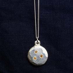 Callisto Pendant - Silver with Citrines