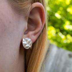 Ramarama Leaf Studs - Sterling Silver