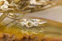 Jewellery manufacturing: Aura Ring - Sterling Silver with Citrine and Diamonds