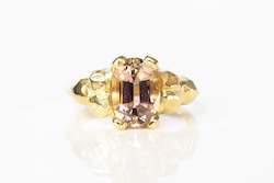 Oasis Ring - 18ct Yellow Gold with Peach Tourmaline