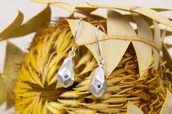 Petra Drop Earrings - Silver with Sapphires