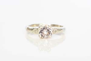 Mira Ring -9ct White Gold with 0.7ct Morganite