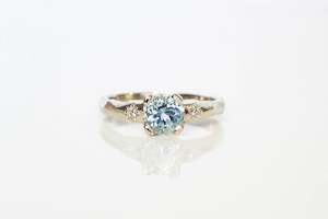 Mira Ring - 14ct White Gold with 0.74ct Aquamarine