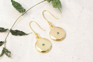 Io Earrings with Sapphires - Gold Plated