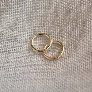 Plain Sleeper Earrings - 9mm - 9ct Yellow Gold