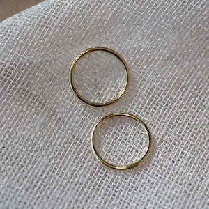 Jewellery manufacturing: Plain Sleeper Earrings - 12mm - 9ct Yellow Gold