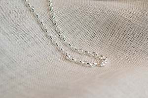 Oval Belcher Chain - Medium - Sterling Silver