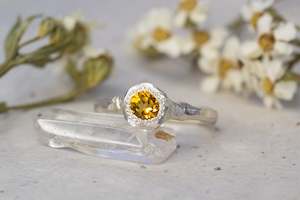 Jewellery manufacturing: Neve Ring - Sterling Silver with Citrine