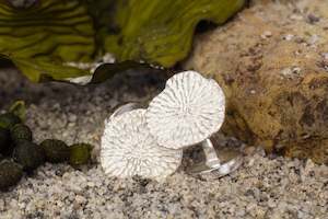 Coral Cufflinks - Sterling Silver