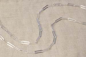 Jewellery manufacturing: Paperclip Necklace Chain - Small - Sterling Silver