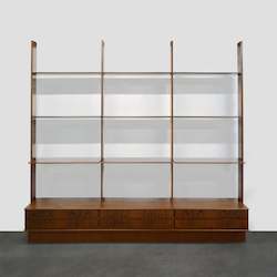 German Rosewood Shelving Wall Unit