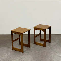 Tables: Pair Of Mcintosh Teak Bedside / Side Tables