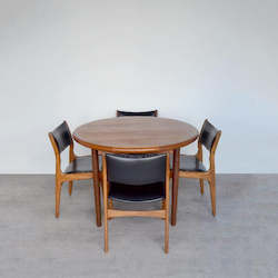 Danish Circular Extending Teak Dining Table