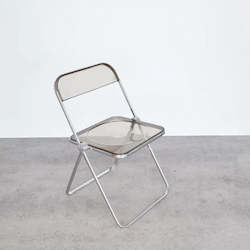 Castelli Smoked Chrome & Perspex Folding Chair