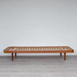 Seating: Danish Teak Day Bed / Sofa Bed Frame