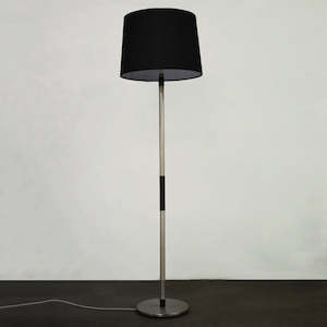 Danish Rosewood and Brushed Aluminum Standard Floor Lamp