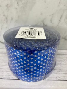 Cake frill – blue/silver stars 12mtrs – South City Party Nibbles Online