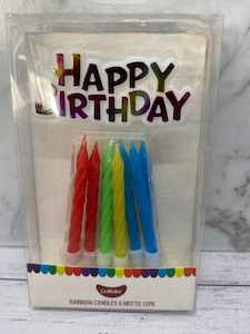 12pk Twist Candles with Motto – South City Party Nibbles Online