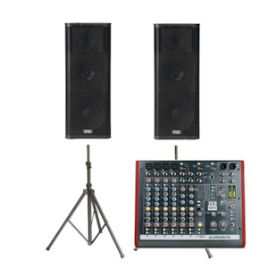 QSC KW153 3-Way Speaker Pair Package- 4000W with Mixing Console – Southern Audio