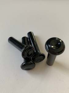 Door Lock Knob Set, Black Billet Alloy (AP5-VC)