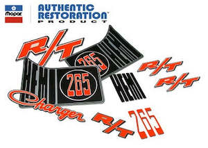 Motor vehicle part dealing - new: Charger "Hemi 265" Body Decal Set (VH Charger R/T)