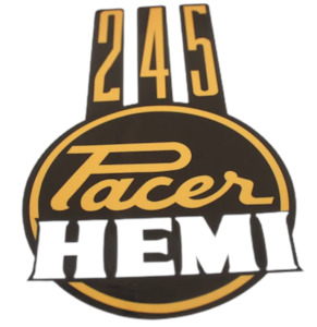 "Hemi Pacer 245" Bonnet Decal, Mustard (VG Pacer)