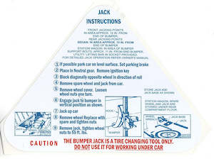 Jack Instructions Decal (VH/VJ)