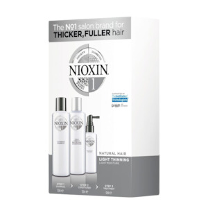 Nioxin System 1 Trio Gift Pack For Natural Hair With Light Thinning *