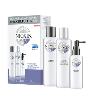 Nioxin System 5 Trial Kit For Chemically Treated Hair With Light Thinning *