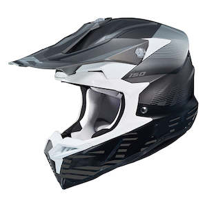 Motorcycle or scooter: I50 Medium Fury MC5SF Black MX Helmet HJC