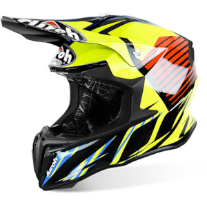 Strange XL blue gloss Twist Helmet MX Airoh