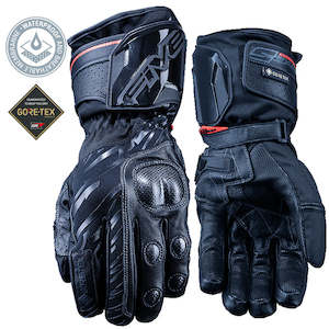 Motorcycle or scooter: 09/Medium black WFX Max GTX waterproof glove FIVE