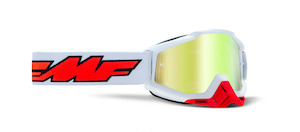 FMF POWERBOMB Goggle Rocket White - True Gold Lens