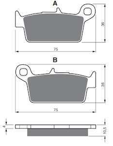 Motorcycle or scooter: GOLDfren Brake Pads - K5 Off-Road Racing GF003K5