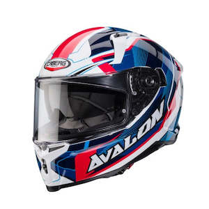 Motorcycle or scooter: CABERG AVALON X OPTIC MED WHITE/BLUE RED ECE 22.06