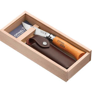 OPINEL CLASSIC CARBON No8 KNIFE & SHEATH GIFT BOX 8.5cm