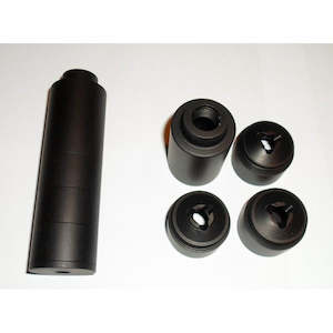 Sporting equipment: DPT SUPPRESSOR RIMFIRE MUZZLE FORWARD 3 OR 5 BAFFLES