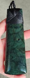 NZ Greenstone Large Toki Pendant - 120mm #94a