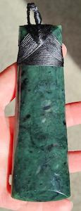 NZ Greenstone Large Toki Pendant - 123mm #94Lb