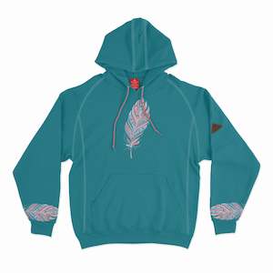 Women's Maori Hoodie - Kia Kaha - Teal