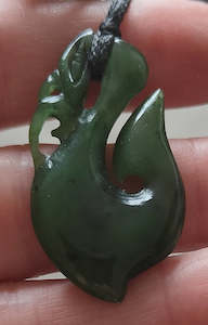 NZ Greenstone Small Manaia Pendant 35mm #59