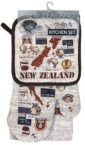 3 Pack Kitchen Set Coffee Kiwis