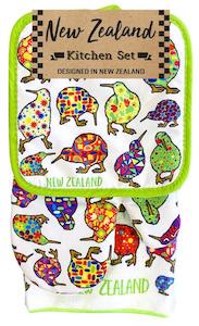 3 Pack Kitchen Set - Pattern Kiwis