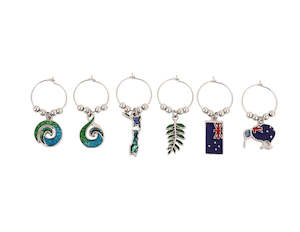 Kiwiana Icons Wine Charms