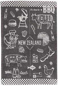 NZ BBQ Jacquard Tea Towel