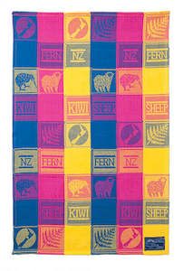 Jacquard Woven Pink Tea Towel