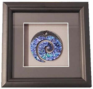 Koru Paua Framed Artwork