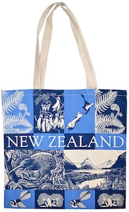 Scenic Blue Cotton Tote Bag