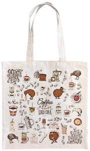 Kiwi Coffee Cotton Tote Bag