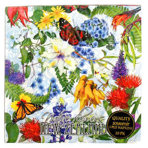 20 Pack Paper Napkins - NZ Flowers